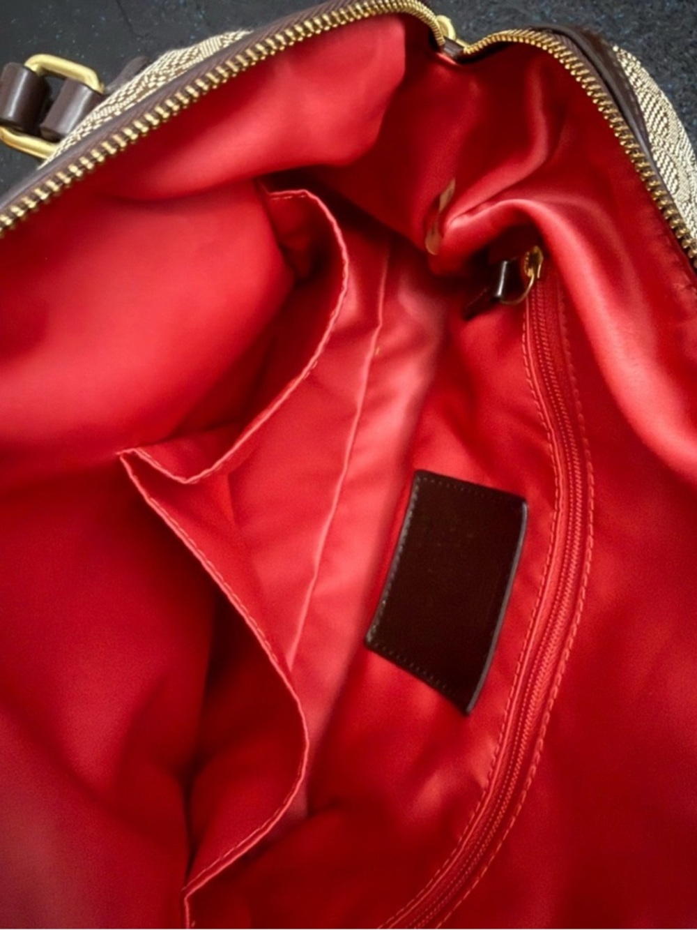 Coach Khaki Signature Satchel with Brown Leather Trim - Picture 10 of 12